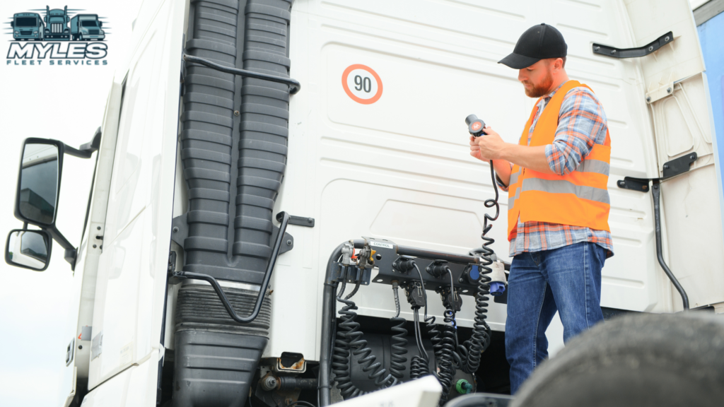 Commercial vocational fleet trucks in Atlanta supported by repair, towing, and body shop services